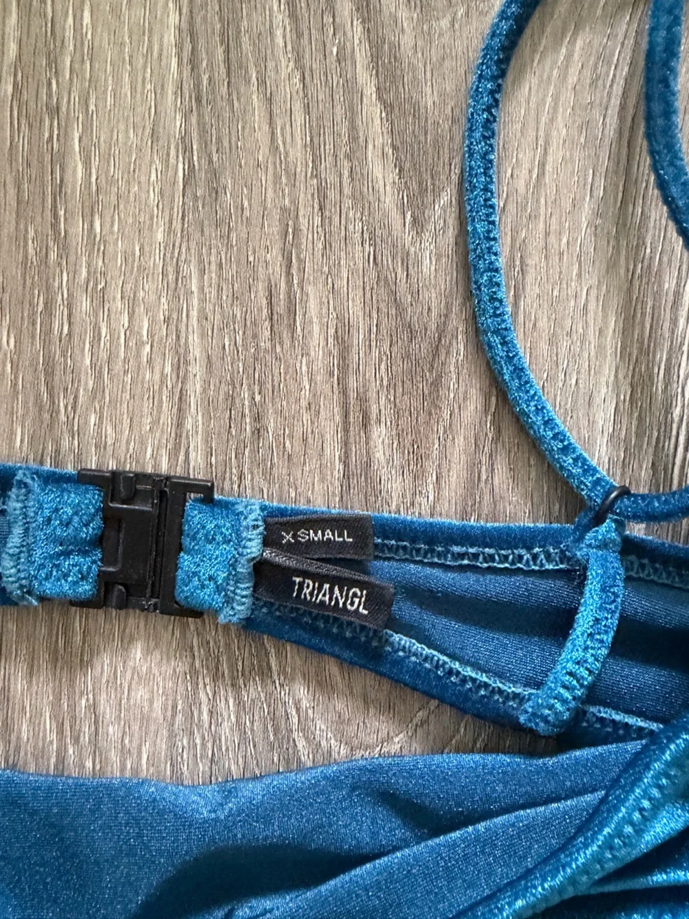 triangl swimwear Teal Velvet Bikini set